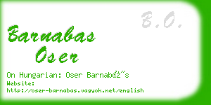barnabas oser business card